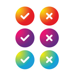 Obraz premium Yes No icon button set