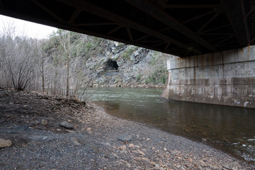 under bridge