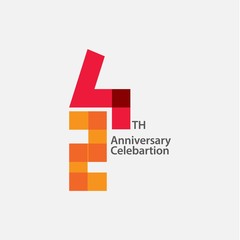 24 th Anniversary Celebration Vector Template Design Illustration