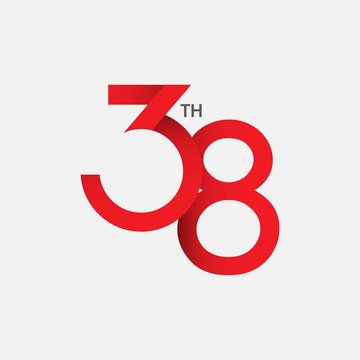 38 th Anniversary Vector Template Design Illustration