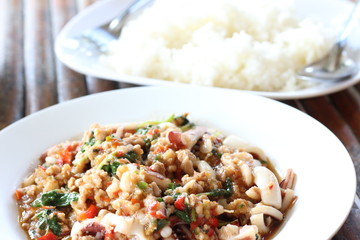 Fried Octopus Basil