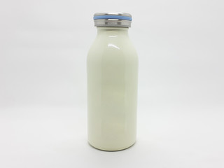 Milk Bottle in White Ioslated background
