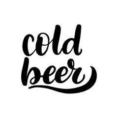 lettering cold beer