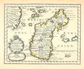 Old map. Madagascar