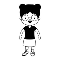 smiling schoolgirl character