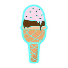 Isolated ice cream cone. Vector illustration design