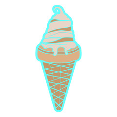 Isolated ice cream cone. Vector illustration design