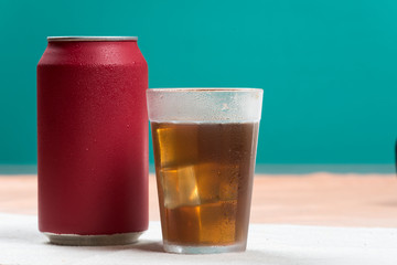 red soda can