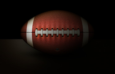 American Football In the Shadows 3D Illustration