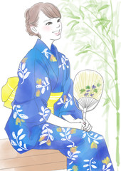 浴衣の女性