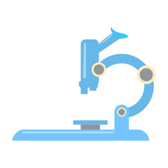 Isolated microscope image. Laboratory instruments. Vector illustration design