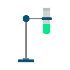 Test tube on a stand. Laboratory instruments. Vector illustration design
