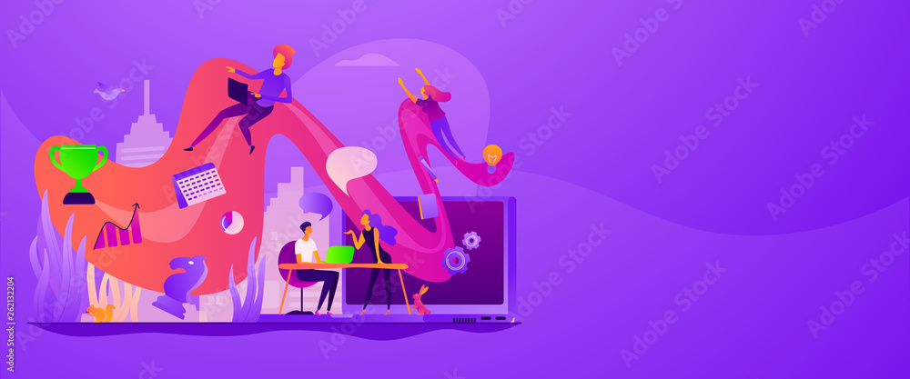 Poster business workflow, business process efficiency, working activity pattern and business management. ve