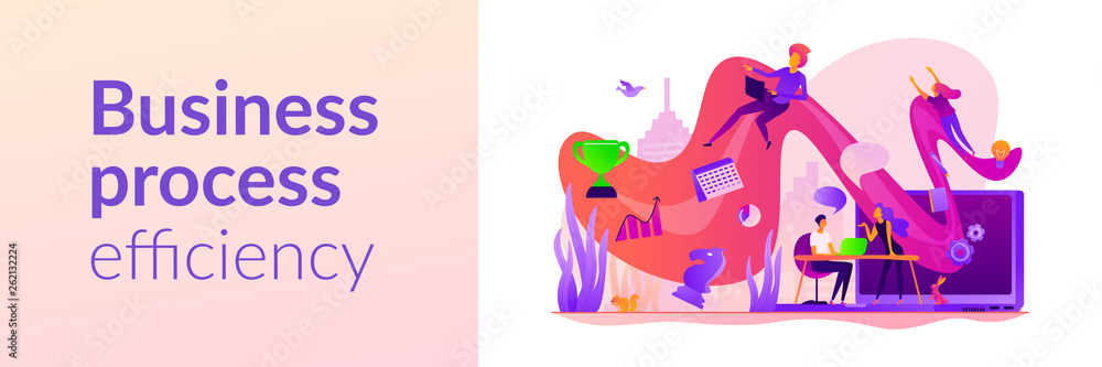Poster business workflow, business process efficiency, working activity pattern and business management. ve