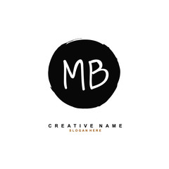 M B MB Initial logo template vector