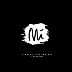 M I MI Initial logo template vector