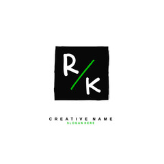 R K RK Initial logo template vector