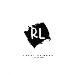 R L RL Initial logo template vector