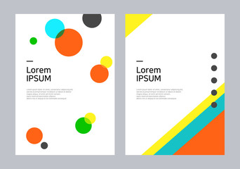 Geometric brochure cover design.