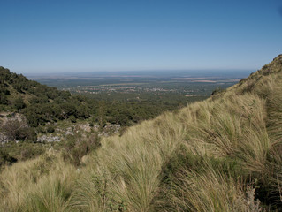 The view at the Pasos Malos stream. Villa de Merlo, San Luis, Argentina