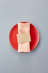 Table setting with dishes, home party decor