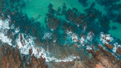 Fototapeta na wymiar Aerial Views of Beaches and Great Ocean Road Victoria, Australia