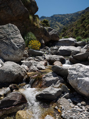 The view at the Pasos Malos stream. Villa de Merlo, San Luis, Argentina