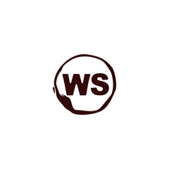 W S WS Initial logo template vector