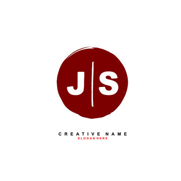 J S JS Initial logo template vector