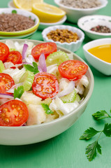 Salad of raw vegetables