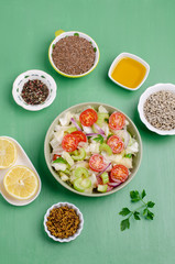 Salad of raw vegetables