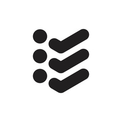 check list stripes simple logo vector