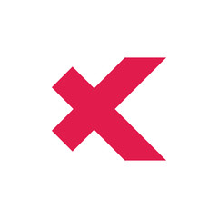 xk simple geometric logo vector