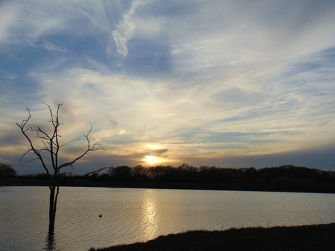 Lake At Sunset, Lexington Lake Park, Johnson County, Kansas Spring 2019