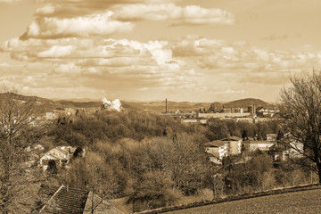 Landschaftsaufnahme Linz in Oberösterreich / Österreich