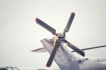 Naklejka na ściany i meble Aircraft rear propeller