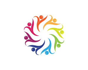 Obraz na płótnie Canvas people care success health life logo template icons