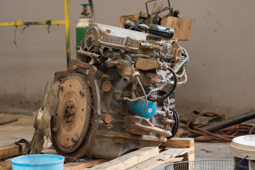 Forklift in the warehouse