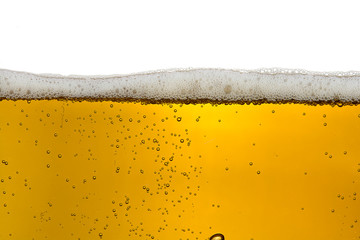 beer foam close-up