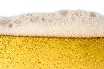 beer foam close-up