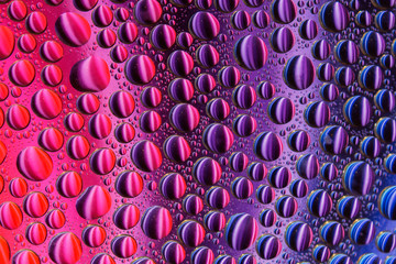 water drops on colorful background