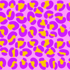 Fototapeta na wymiar Leopard animal print. Vector seamless pattern.
