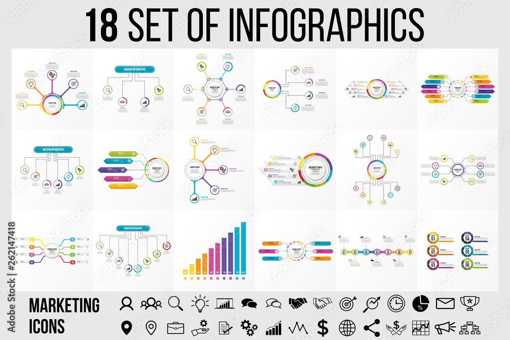 Poster vector infographic template design with options and steps. business data visualization timeline with