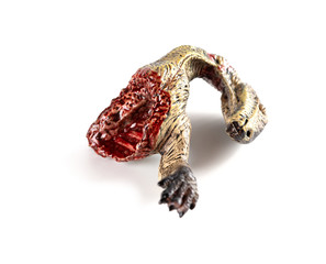 Fototapeta premium dinosaur dead body on a white background