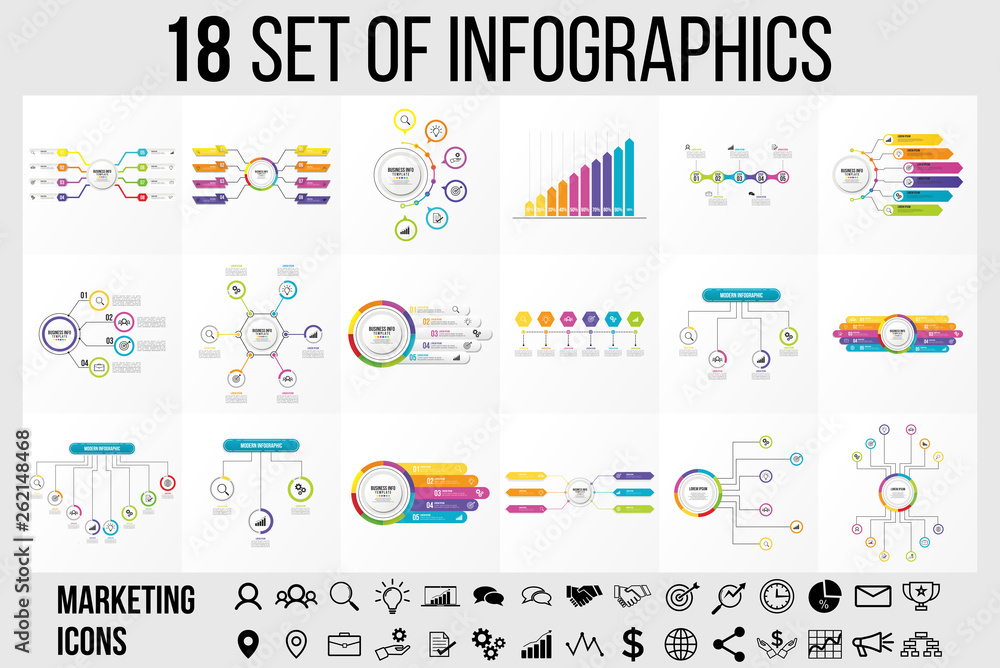 Poster vector infographic template design with options and steps. business data visualization timeline with