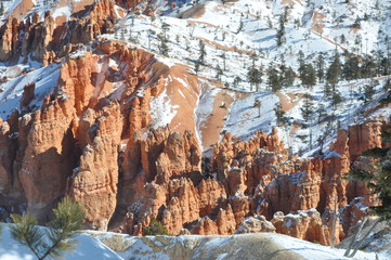 Snow on Hoodoo Canyon Top View