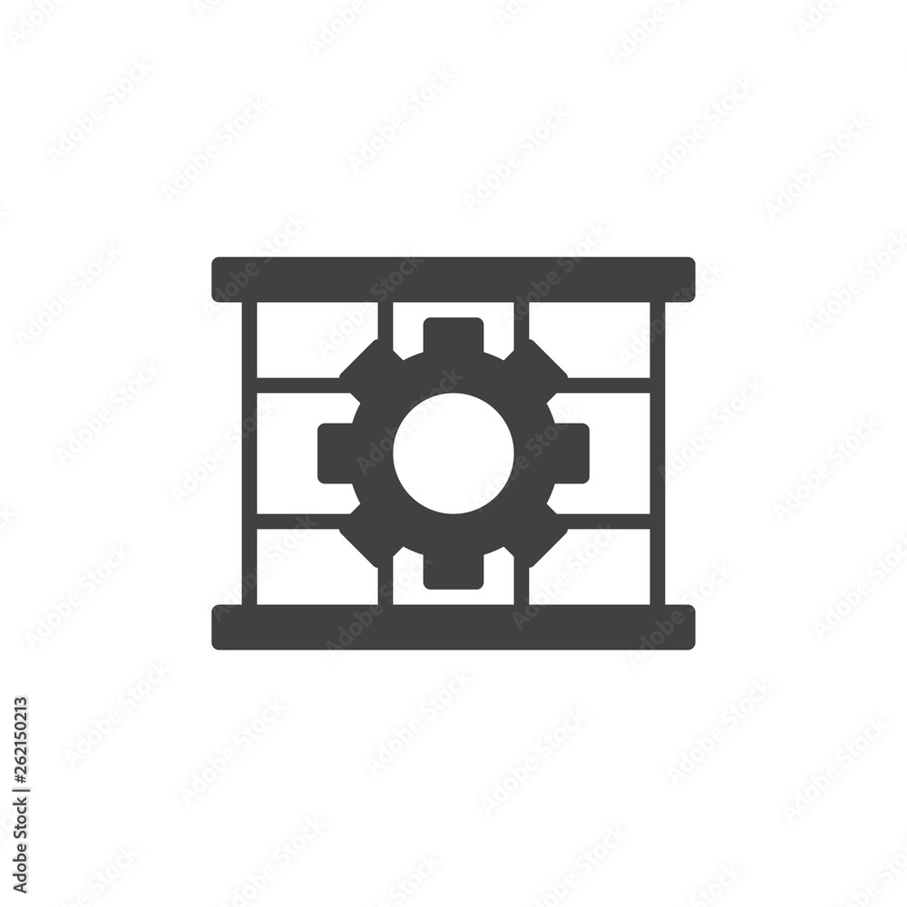 Poster guards must be in place vector icon. use guard filled flat sign for mobile concept and web design. g