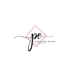 P E PE Initial letter handwriting and  signature logo.