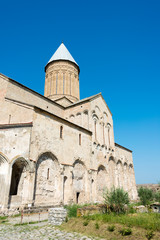 Fototapeta na wymiar Telavi, Georgia - Jul 10 2018: Alaverdi Monastery. a famous Historic site in Telavi, Kakheti, Georgia.