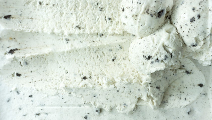 Ice cream cookies & Cream, Food concept, Top view Blank for design.